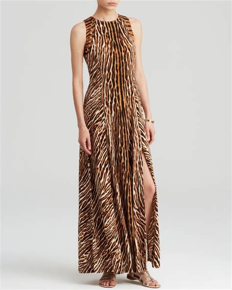 michael kors animal print maxi dress|michael kors dresses.